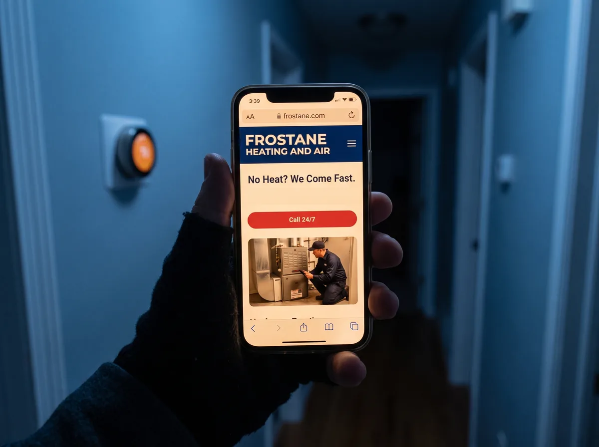 Frostane Heating & Air, HVAC website concept