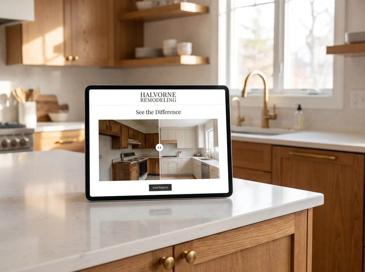 Halvorne Remodeling, Remodeling website concept