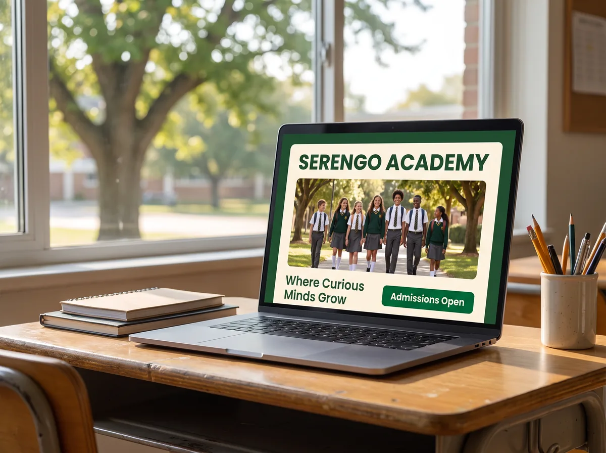 Serengo Academy, School website concept